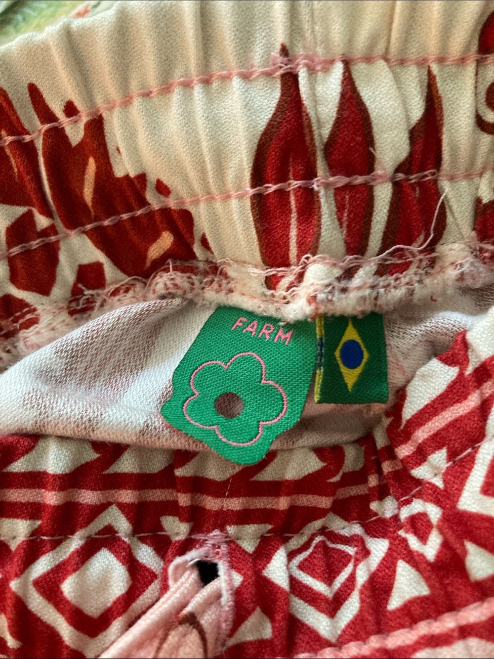 FARM Rio Pink and Red Floral Wide-Leg Pants - Picture 3 of 4
